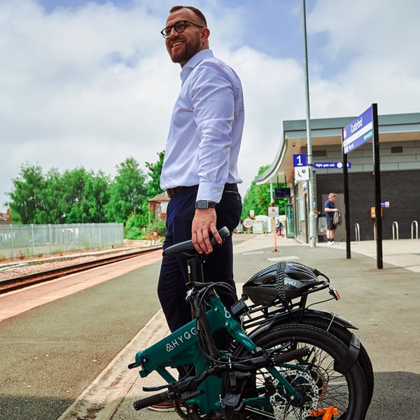 Hygge Bikes Virum 2025 - Folding Ultra-Light E-Bike 36V 10Ah - British Racing Green