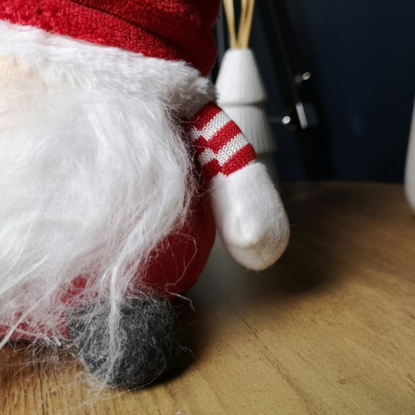 Samuel Alexander 40cm Sitting Plush Christmas Gonk with Grooved Hat in Red
