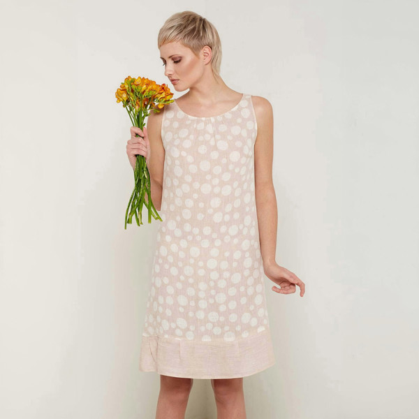 Bo Carter Linen Arabella Dress - Champagne