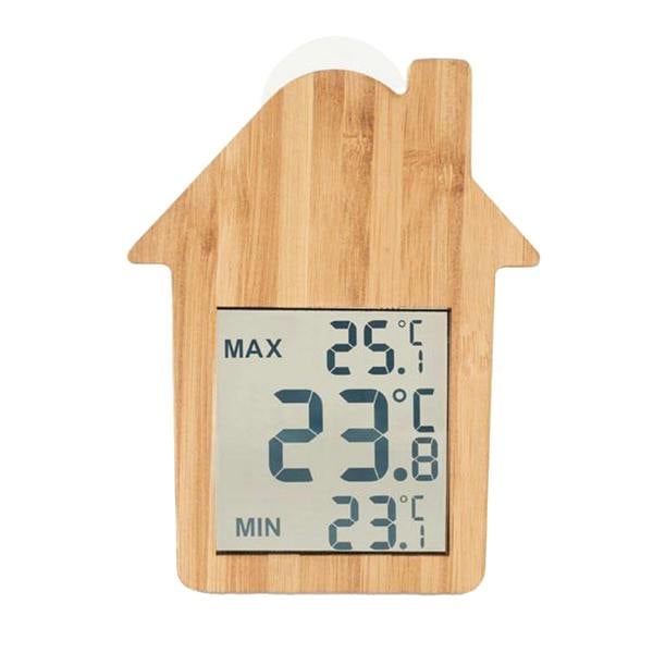 MidOcean Bamboo Digital Desk Clock (UK Plug) (Batteries Included) - Wood - 