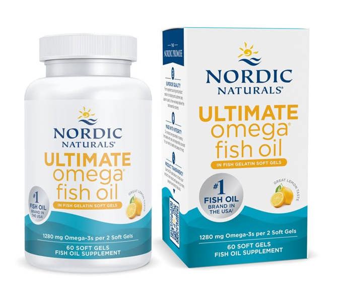 Nordic Naturals Ultimate Omega in Fish Gelatin, 1280mg Lemon - 60 softgels