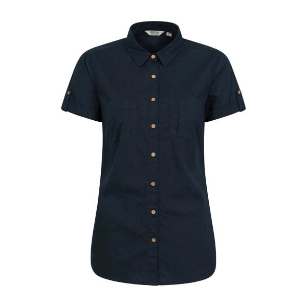 Mountain Warehouse Womens/Ladies Coconut Short-Sleeved Shirt - Dark Blue - 