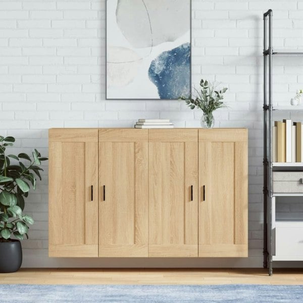 Berkfield Wall Mounted Cabinets 2 pcs Sonoma Oak Engineered Wood