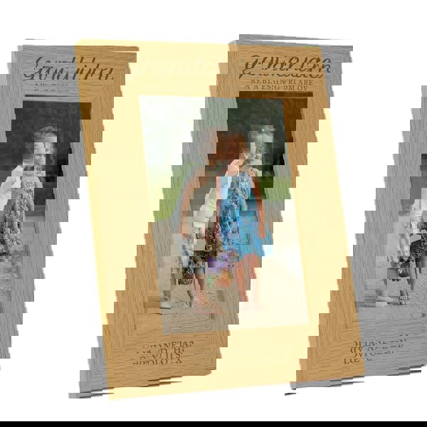 Personalised Memento Company Personalised Grandchildren 5x7 Wooden Photo Frame