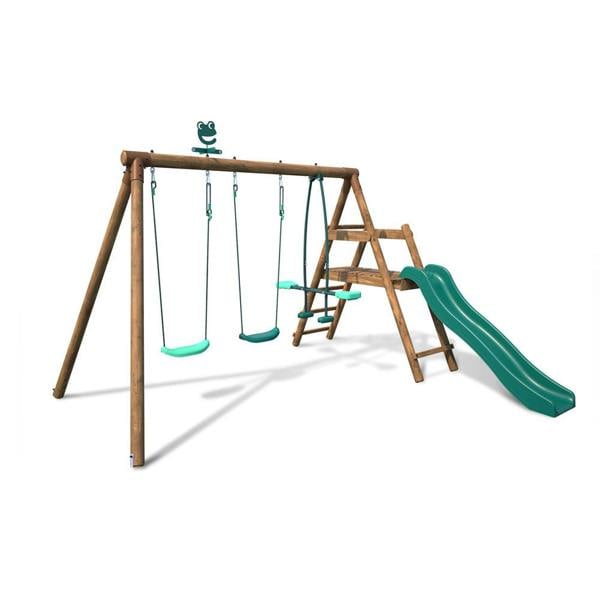 Soulet Figue Wooden Swing Set with Slide