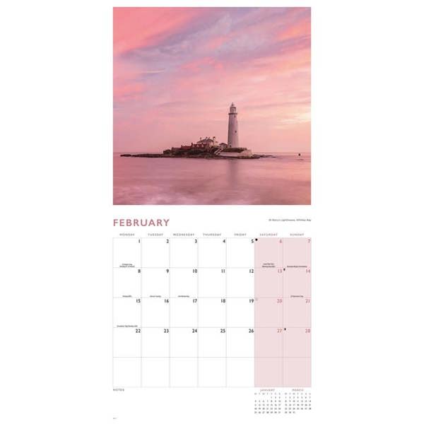 Northumberland Calendar 2027, Wall Calendars, Month To View, Travel, Gift