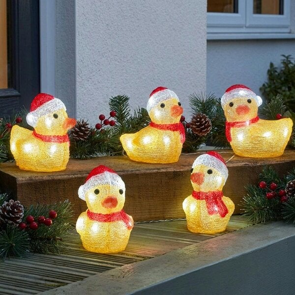 Garden Greatness Christmas Ice Effect Duckling LED Decorations