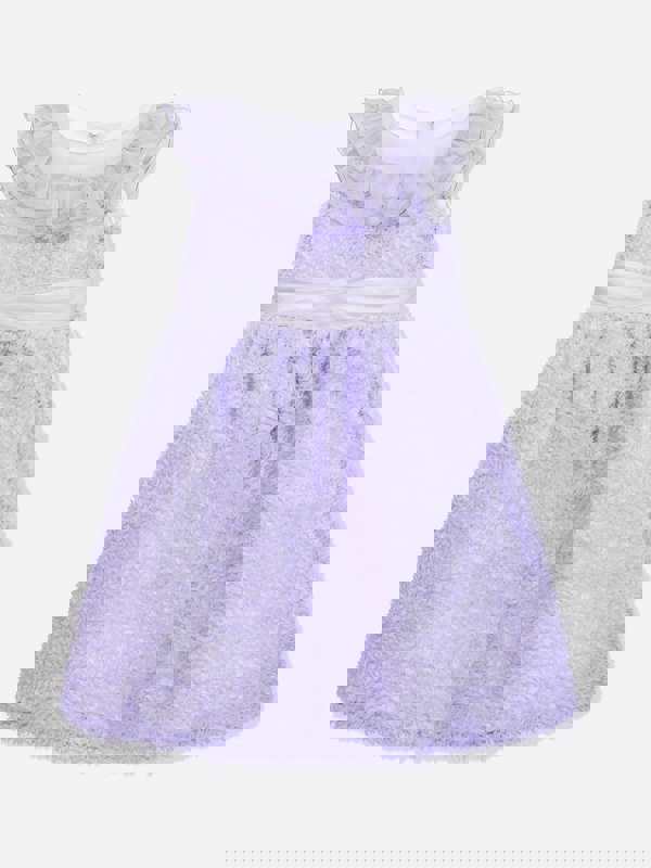 Marchesa Girls Silk Georgette Occasion Dress in Purple