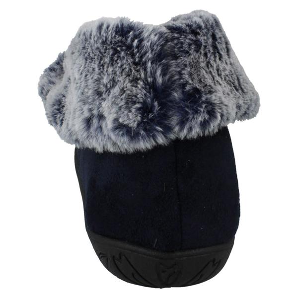 Padders Ladies Padders Faux Fur Cuffed Slippers Esme