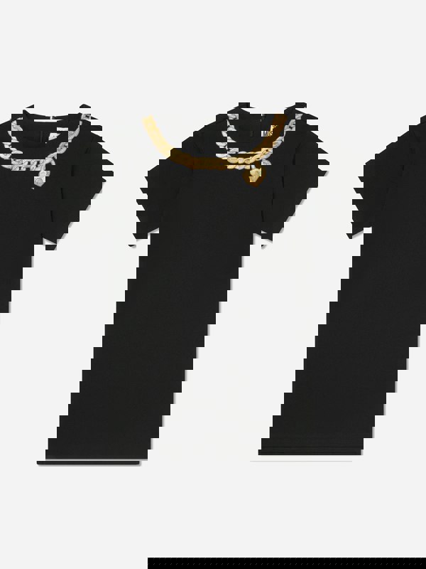 Moschino Kids Moschino Girls Necklace Print Dress in Black