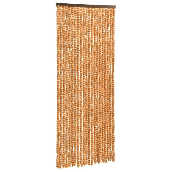Berkfield Insect Curtain Ochre and White 56x185 cm Chenille