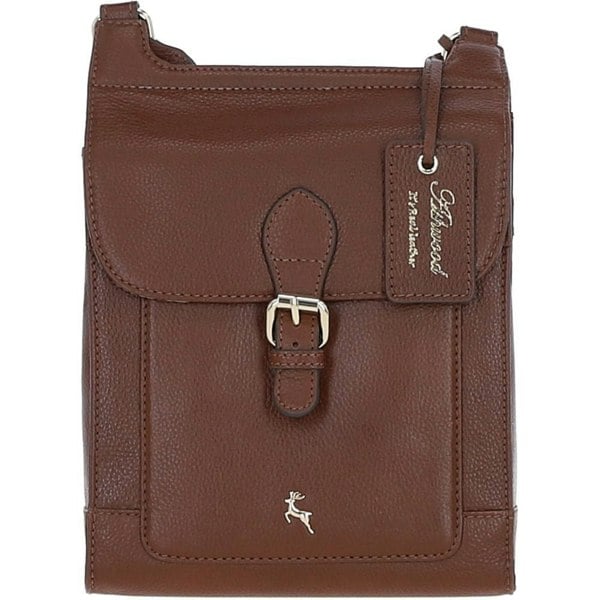 'Eclisse Cuoio' Real Leather Crossbody Bag: X-33