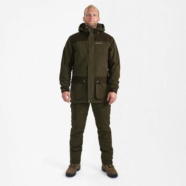 Full body view of Deerhunter Eagle Jacket and matching trousers, ideal hunting clothing for outdoor use