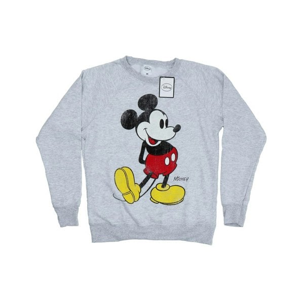 Disney Womens/Ladies Mickey Mouse Classic Kick Sweatshirt - Heather Grey
