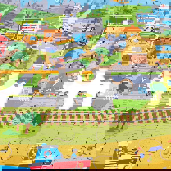 Bigjigs Toys Transport Town Floor Puzzle