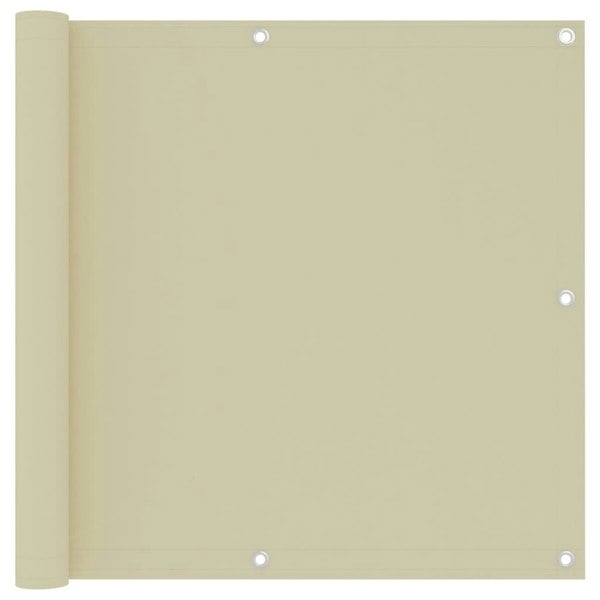 Berkfield Balcony Screen Cream 90x500 cm Oxford Fabric