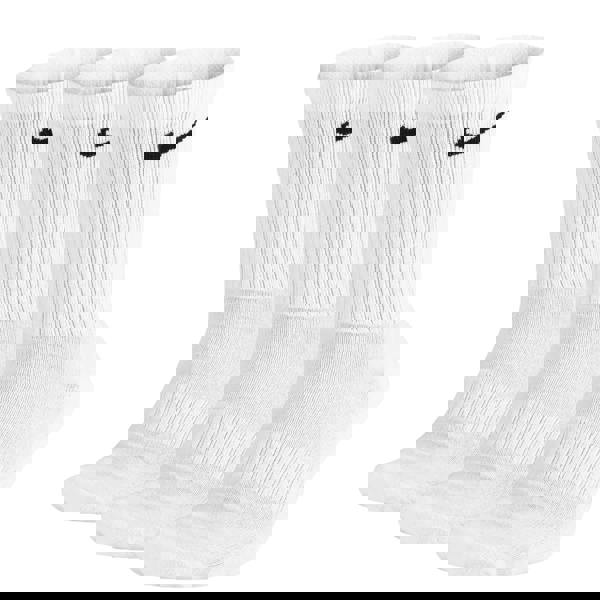 Nike Unisex Adult Everyday Cushioned Crew Socks (Pack of 3) - White - 