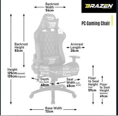 BraZen Venom Elite Esports PC Gaming Chair with RGB