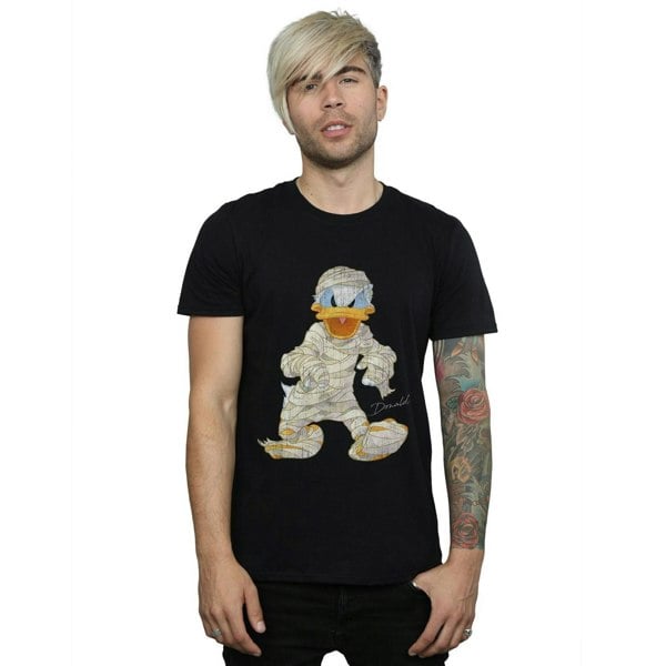 Disney Mens Mummy Donald Duck T-Shirt - Black