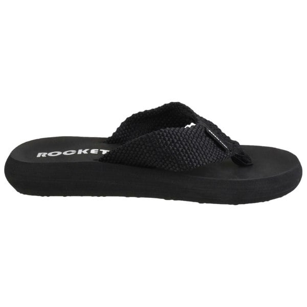 Rocket Dog model Sunset Webbing Flip Flop Female in Black
