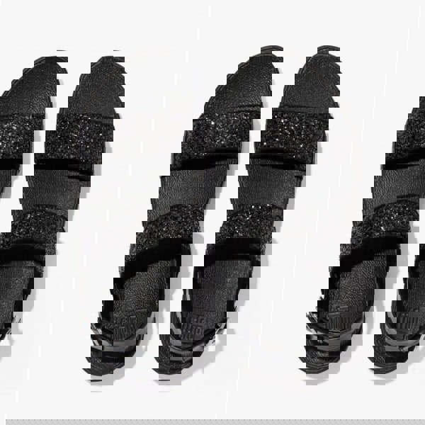 FitFlop LULU GLITTER Womens Back-Strap Sandals Black Glitter