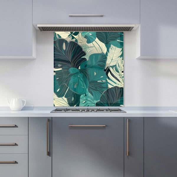 Warren Reed - Designer Tropical Green Leaves Kitchen Splashback