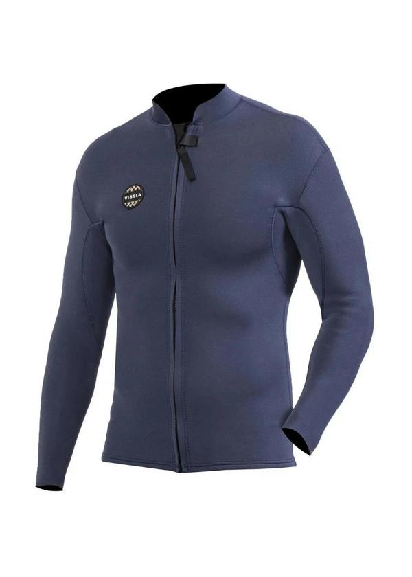 Vissla Solid Sets 2mm Front Zip L/S Wetsuit Jacket - dark naval
