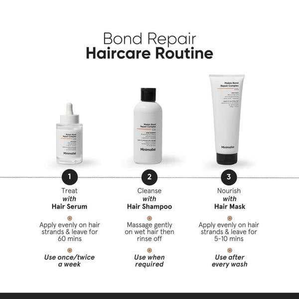 Minimalist Hair Care Maleic Bond Repair Complex 3.5% Hair Shampoo 250ml - Additional 6