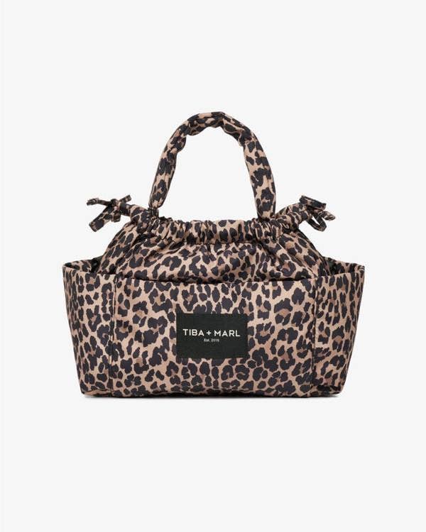 Tiba + Marl Mini Luna Drawstring Stroller Bag Leopard Print