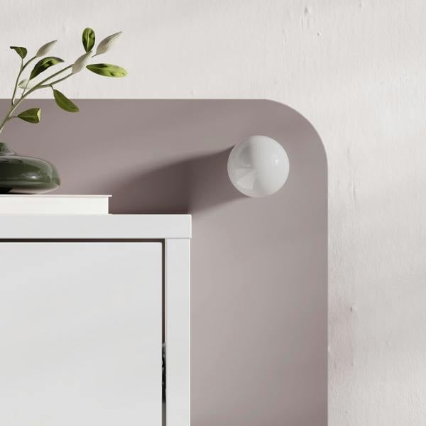 Decortie Floating Bedside Table with Drawer, LED Light in 3-Tones 33.5cm Wall-mount Bedroom Storage Unit