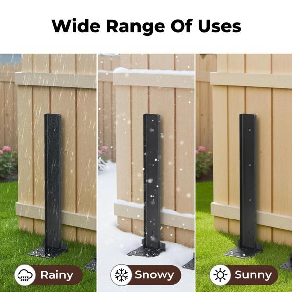 Traderight Heavy Duty Garden Metal Fence Post Repair Stake Anchor Ground Spike