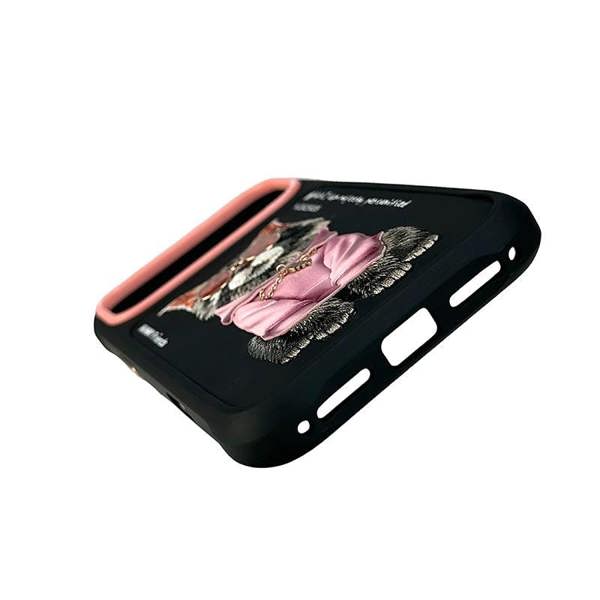 Nimmy Friends Nimmy Glasses Cool Cat Case with MagSafe for iPhone 17 Pro Max 6.9" Black Pink - N-YJ-IP17-PRO-MAX-018