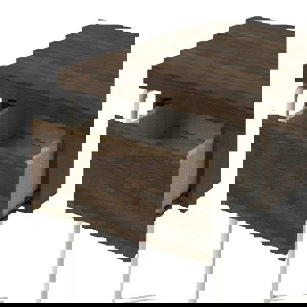 Dorel Home Webster Computer Desk with 1 Drawer in Walnut Look