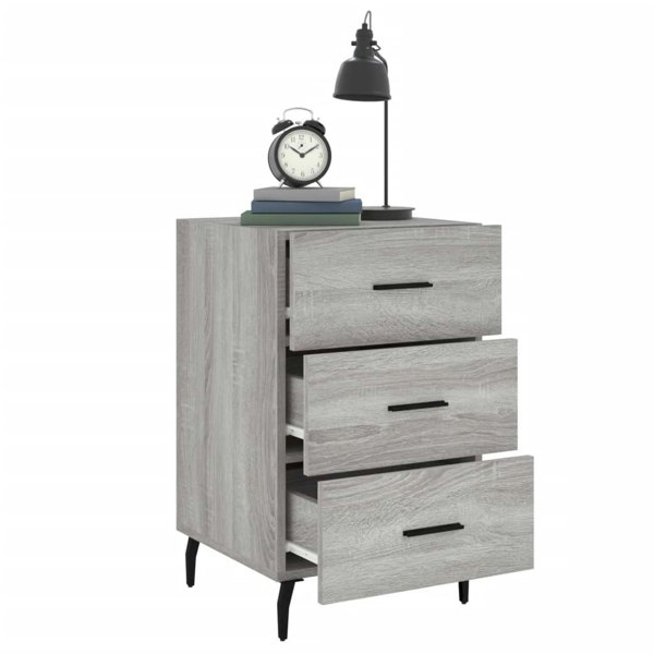 Berkfield Bedside Cabinet Grey Sonoma 40x40x66 cm Engineered Wood