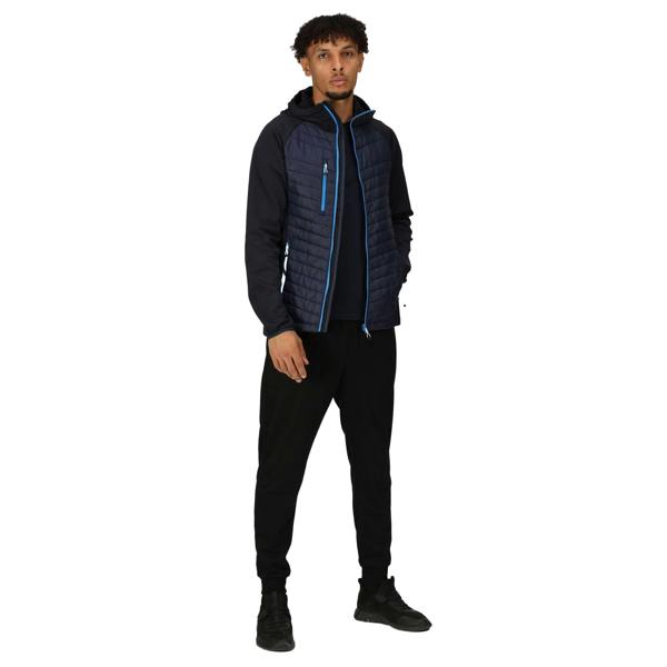 Regatta Mens Navigate Quilted Hybrid Jacket - Navy/French Blue - 