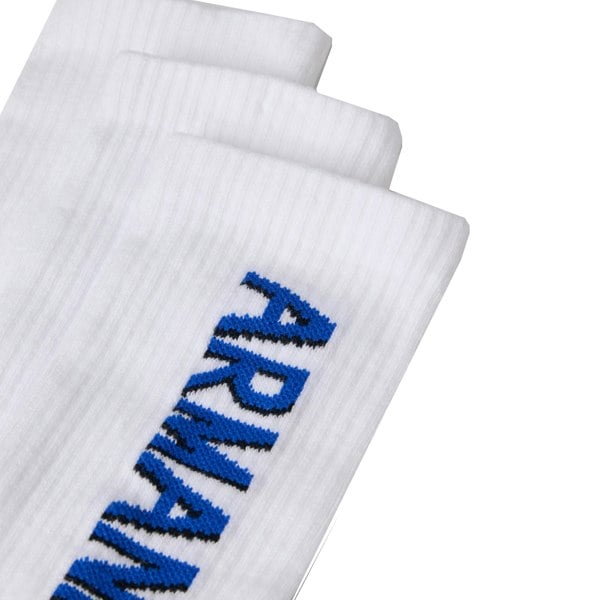 Emporio Armani 3 Pack Blue Logo Sport Socks White/White/White