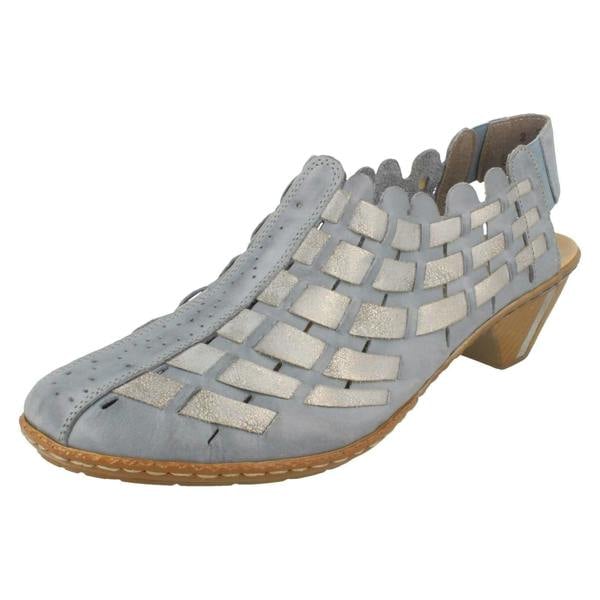 Rieker Ladies Rieker Sling Back Shoes With Woven Detail 46778