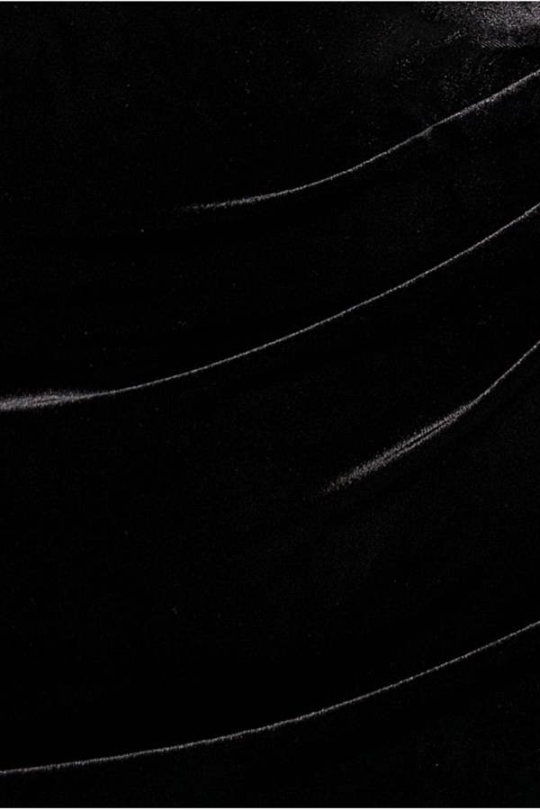 Crochet Velvet Wrap Midi Dress - Black DR4483PLUS