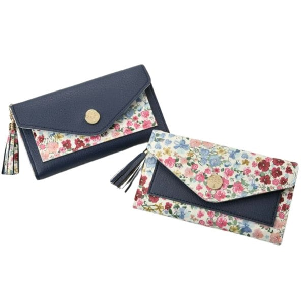 Fores Collection Floral Envelope Purse – Faux Leather with Tassel
