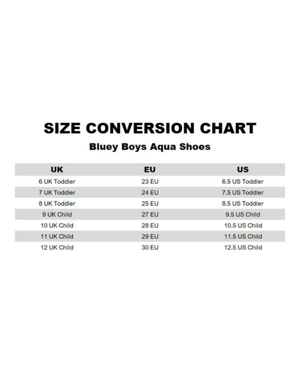 Bluey Unisex Kids Blue Stripy Aqua Shoes