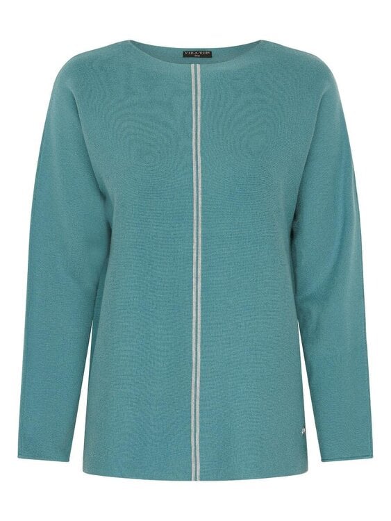 VIZ-A-VIZ Dark Mint Dolman Sleeve Jumper