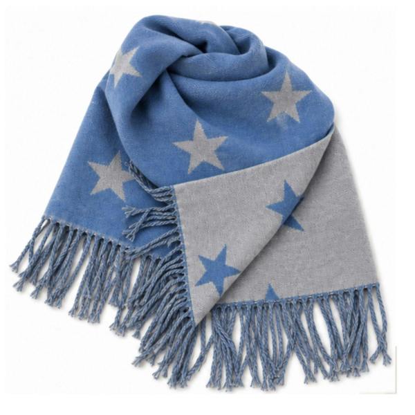 Love EMVY Ladies Reversible Star Cashmere Blend Scarf