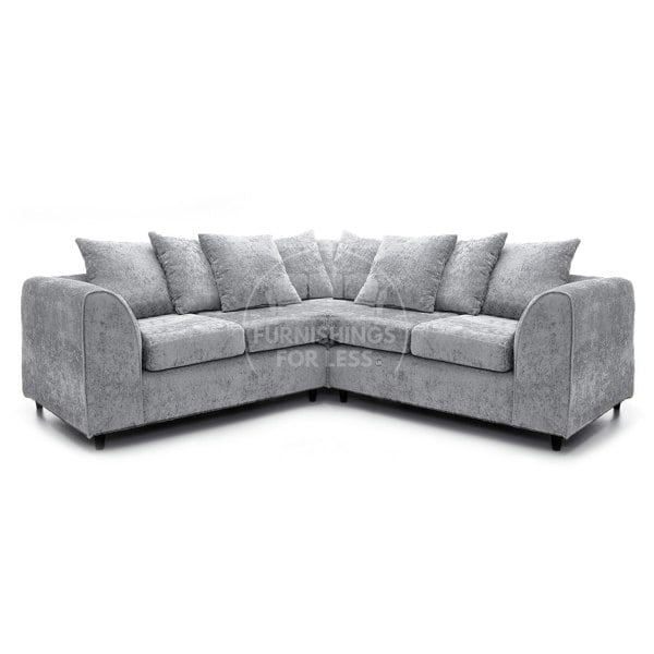 Furnishings For Less Monaco Chenille Fabric 5 Seater Corner Sofa