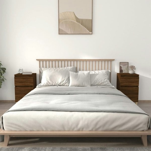 Berkfield Bedside Cabinets 2 pcs Brown Oak 40x35x70 cm