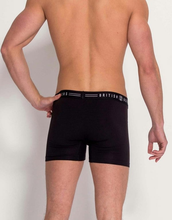 Three-pack British Boxers Men's Stretch Trunks – Coal Black - British Boxers