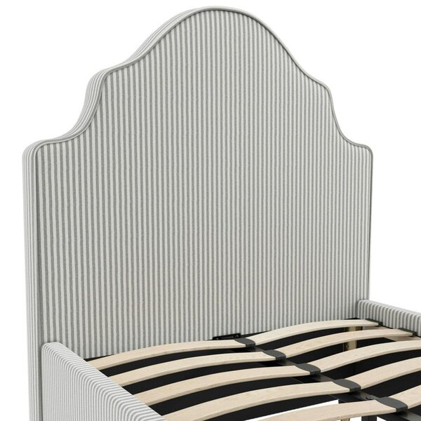 Wyld Haus Monterey 3FT Grey Thin Stripe Single Bed