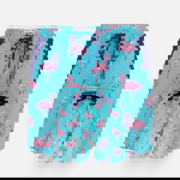 Randy Cow Matching Father & Son Flamingo Swim Shorts