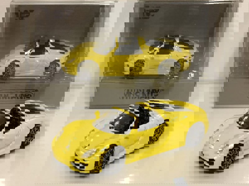 minichamps 870062131 porsche 918 spyder 2013 yellow 1:87 scale