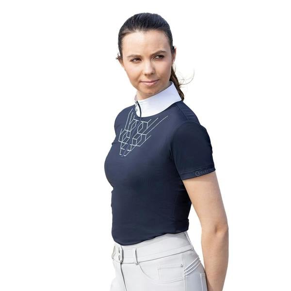 Coldstream Womens/Ladies Hermitage Diamante Show Shirt - Navy