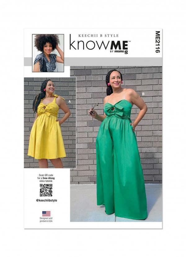 Know Me Sewing Pattern 2116, Dresses, Jumpsuits for Women, Y5 (18-20-22-24-26) - Intermediate